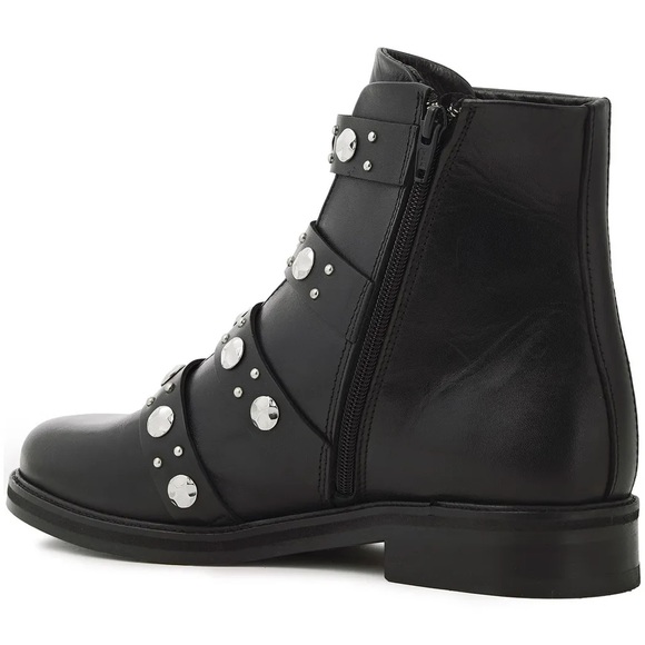 Maje Embellished Leather Ankle Boots - Picture 4 of 4